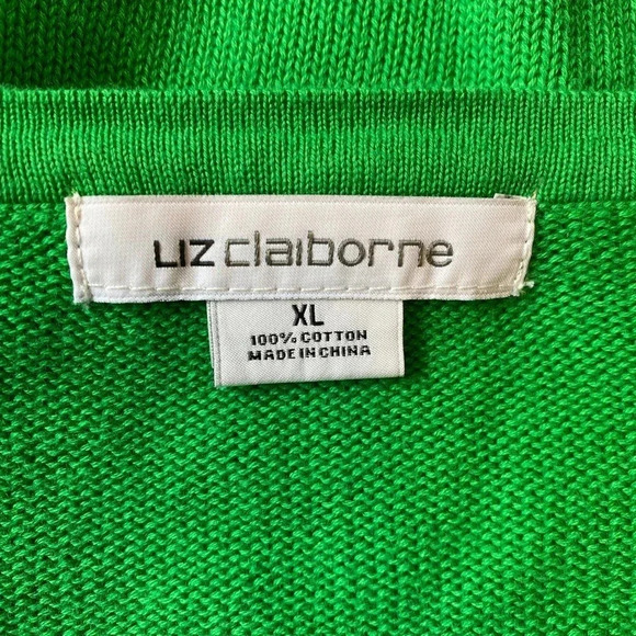 Liz Claiborne Cotton Knit  Multi Color Stripped Sweater Women Size XL Stretch - Picture 3 of 5